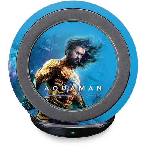 DC Comics Aquaman Movie Arthur Curry Poster Fast Charge Wireless Charging Stand Skin