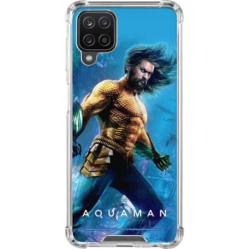 DC Comics Aquaman Movie Arthur Curry Poster Galaxy A12 Clear Case