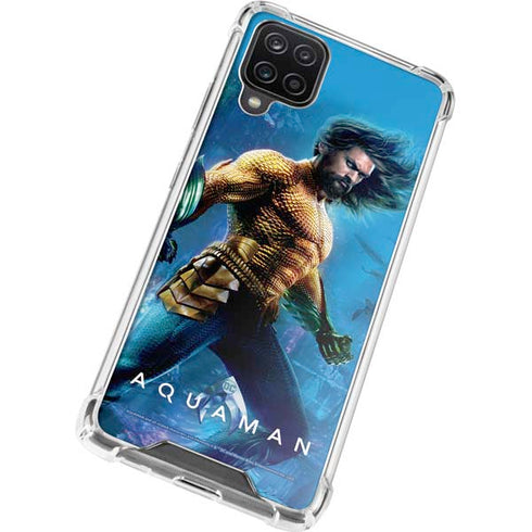 DC Comics Aquaman Movie Arthur Curry Poster Galaxy A12 Clear Case