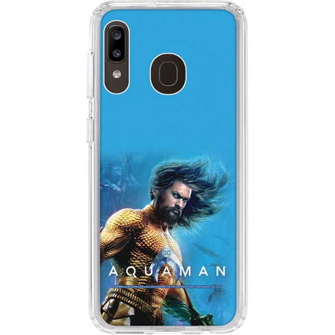 DC Comics Aquaman Movie Arthur Curry Poster Galaxy A20 Clear Case