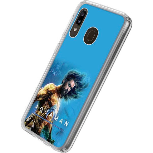 DC Comics Aquaman Movie Arthur Curry Poster Galaxy A20 Clear Case