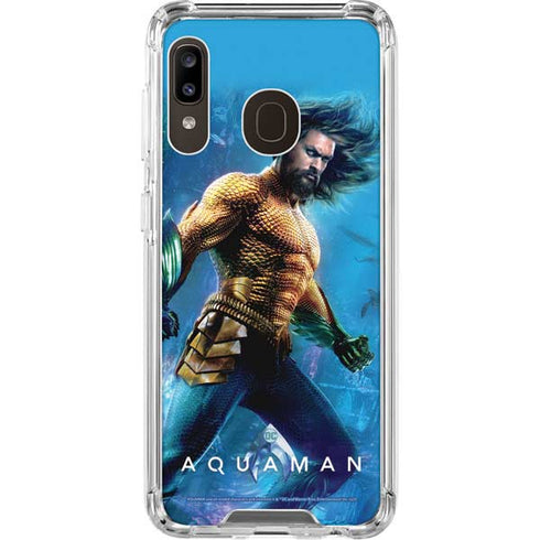 DC Comics Aquaman Movie Arthur Curry Poster Galaxy A30 Clear Case