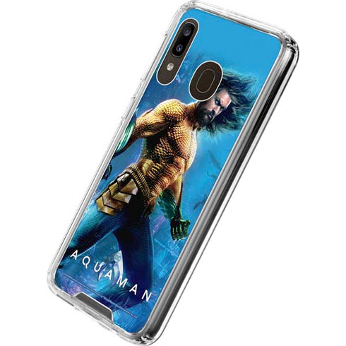 DC Comics Aquaman Movie Arthur Curry Poster Galaxy A30 Clear Case