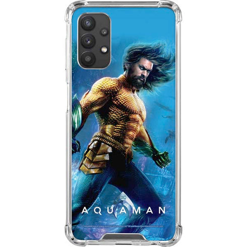 DC Comics Aquaman Movie Arthur Curry Poster Galaxy A32 5G Clear Case