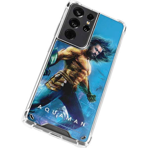 DC Comics Aquaman Movie Arthur Curry Poster Galaxy S21 Ultra 5G Clear Case