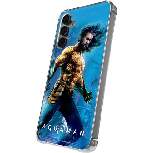 DC Comics Aquaman Movie Arthur Curry Poster Galaxy S24 Plus Clear Case