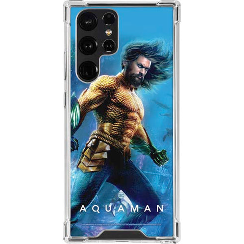 DC Comics Aquaman Movie Arthur Curry Poster Galaxy S24 Ultra Clear Case