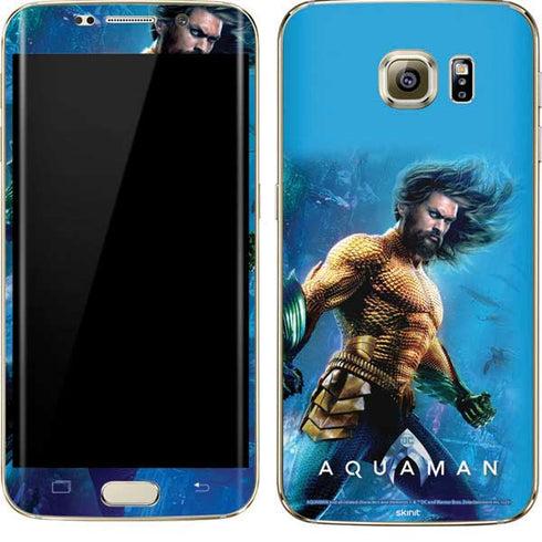 DC Comics Aquaman Movie Arthur Curry Poster Galaxy S7 Edge Skin