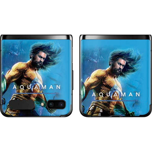 DC Comics Aquaman Movie Arthur Curry Poster Galaxy Z Flip Skin