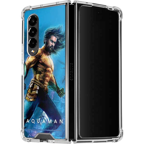 DC Comics Aquaman Movie Arthur Curry Poster Galaxy Z Fold4 5G Clear Case