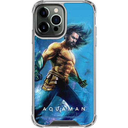 DC Comics Aquaman Movie Arthur Curry Poster iPhone 13 Pro Max Clear Case