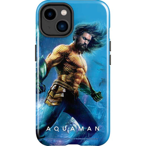 DC Comics Aquaman Movie Arthur Curry Poster iPhone 15 Plus Impact Case