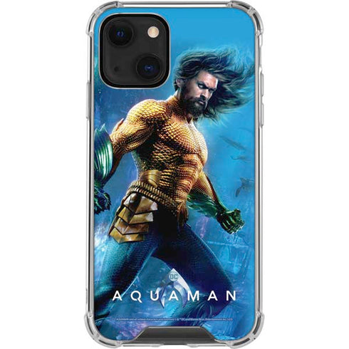 DC Comics Aquaman Movie Arthur Curry Poster iPhone 14 Plus Clear Case