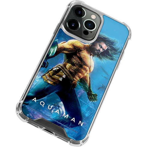 DC Comics Aquaman Movie Arthur Curry Poster iPhone 15 Pro Clear Case