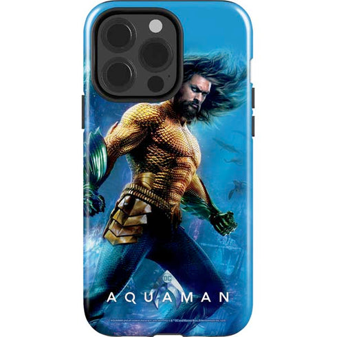 DC Comics Aquaman Movie Arthur Curry Poster iPhone 14 Pro Impact Case