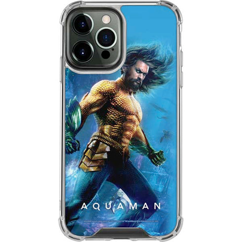 DC Comics Aquaman Movie Arthur Curry Poster iPhone 15 Pro Max Clear Case