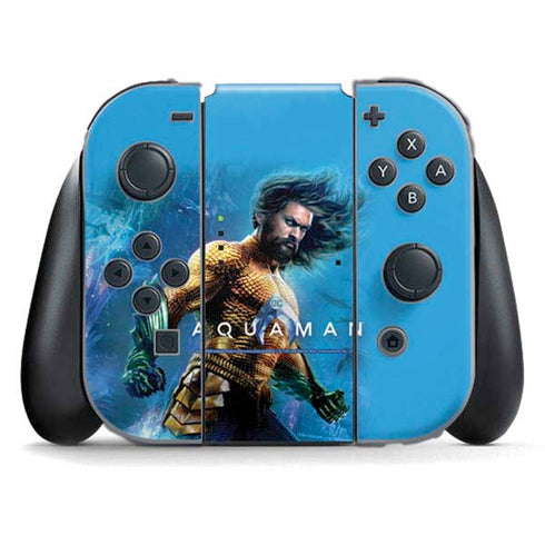 DC Comics Aquaman Movie Arthur Curry Poster Nintendo Switch (2017-2021) Joy-Con Controller Skin