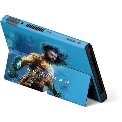 DC Comics Aquaman Movie Arthur Curry Poster Nintendo Switch OLED (2021) Skin