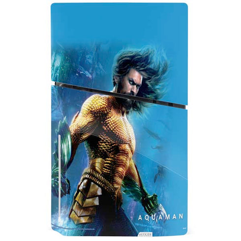 DC Comics Aquaman Movie Arthur Curry Poster PS5 Slim Disk Bundle Skin