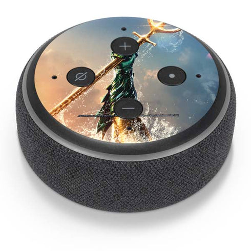DC Comics Aquaman Movie Poster Trident Amazon Echo Dot Skin