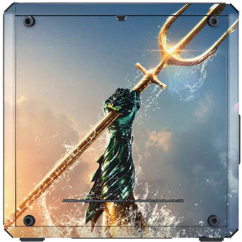 DC Comics Aquaman Movie Poster Trident Cooler Master MasterBox Q300L Mini Tower Skin