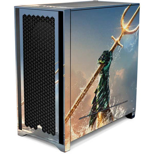 DC Comics Aquaman Movie Poster Trident Corsair 4000D Tempered Glass Mid-Tower ATX Case Skin