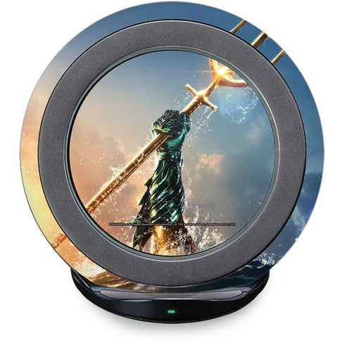 DC Comics Aquaman Movie Poster Trident Fast Charge Wireless Charging Stand Skin