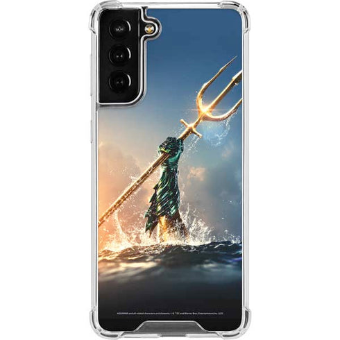 DC Comics Aquaman Movie Poster Trident Galaxy S21 FE Clear Case