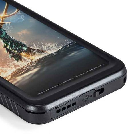 DC Comics Aquaman Movie Poster Trident Galaxy S23 Plus Waterproof Case