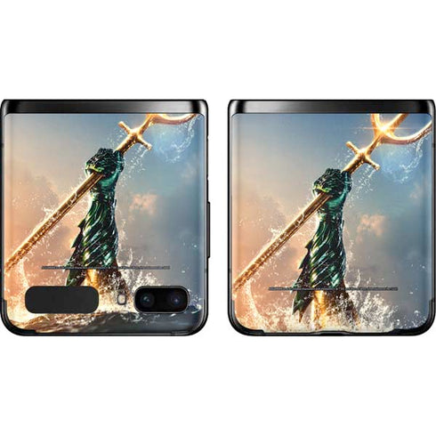 DC Comics Aquaman Movie Poster Trident Galaxy Z Flip Skin