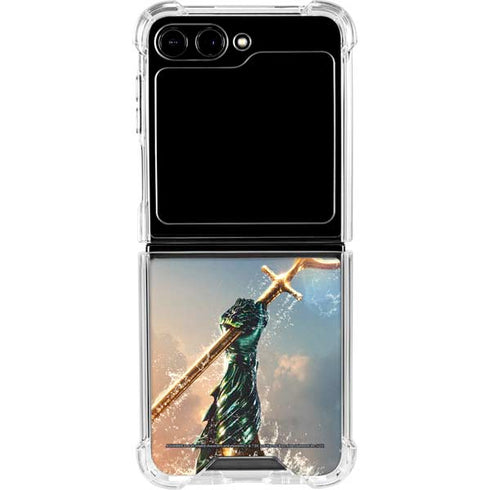 DC Comics Aquaman Movie Poster Trident Galaxy Z Flip5 5G Clear Case