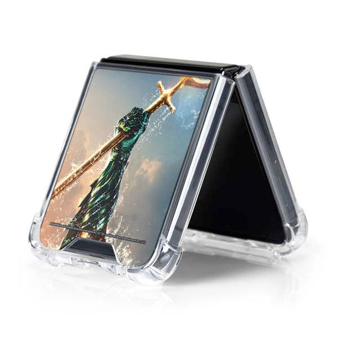 DC Comics Aquaman Movie Poster Trident Galaxy Z Flip5 5G Clear Case