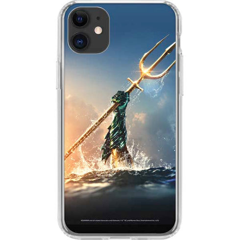 DC Comics Aquaman Movie Poster Trident iPhone 11 Clear Case