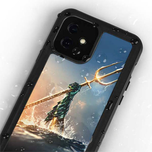 DC Comics Aquaman Movie Poster Trident iPhone 12 Mini Waterproof Case