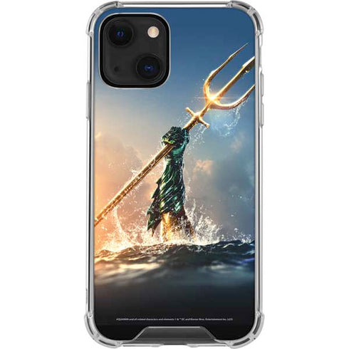 DC Comics Aquaman Movie Poster Trident iPhone 13 Mini Clear Case