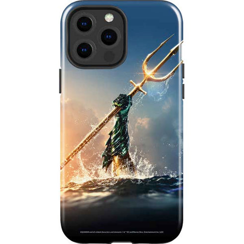DC Comics Aquaman Movie Poster Trident iPhone 15 Pro Max Impact Case