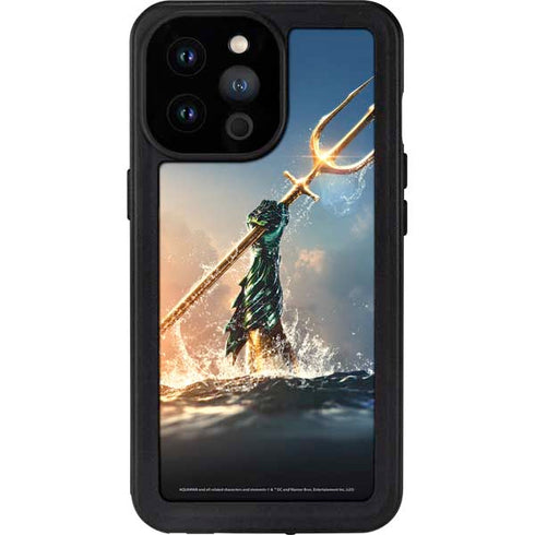 DC Comics Aquaman Movie Poster Trident iPhone 14 Pro Max Waterproof Case
