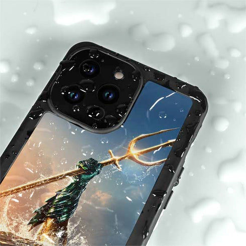 DC Comics Aquaman Movie Poster Trident iPhone 14 Pro Max Waterproof Case