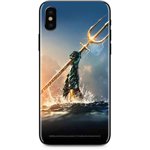DC Comics Aquaman Movie Poster Trident iPhone X Skin