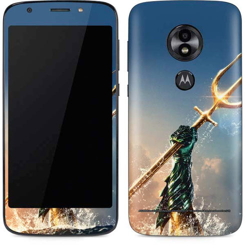 DC Comics Aquaman Movie Poster Trident Moto E5 Play Skin