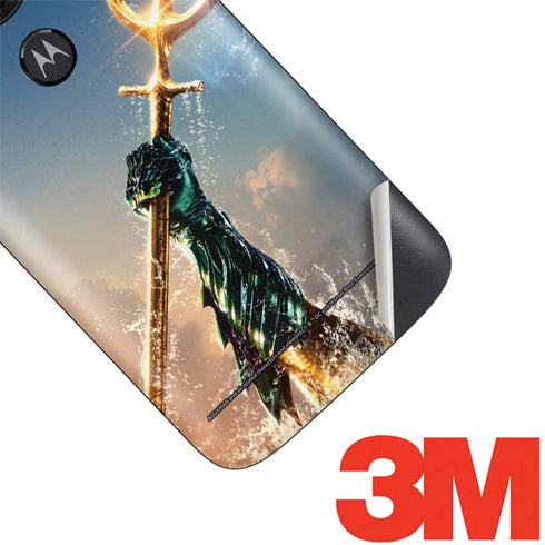 DC Comics Aquaman Movie Poster Trident Moto E5 Play Skin