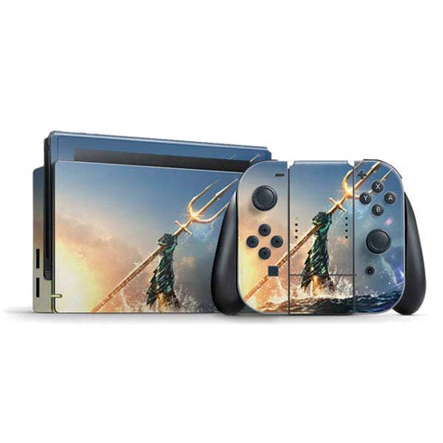 DC Comics Aquaman Movie Poster Trident Nintendo Switch Bundle Skin