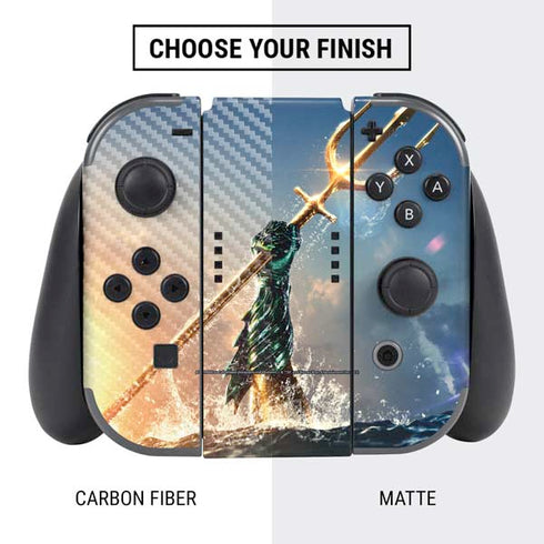 DC Comics Aquaman Movie Poster Trident Nintendo Switch Bundle Skin