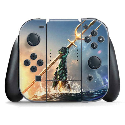 DC Comics Aquaman Movie Poster Trident Nintendo Switch (2017-2021) Joy-Con Controller Skin