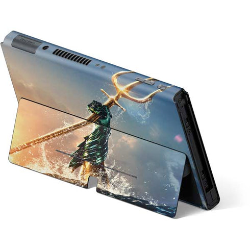 DC Comics Aquaman Movie Poster Trident Nintendo Switch OLED (2021) Skin