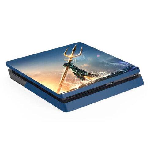 DC Comics Aquaman Movie Poster Trident PS4 Slim Skin
