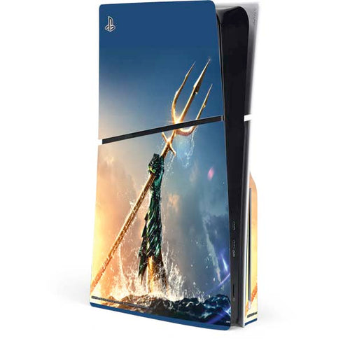 DC Comics Aquaman Movie Poster Trident PS5 Slim Disk Console Skin