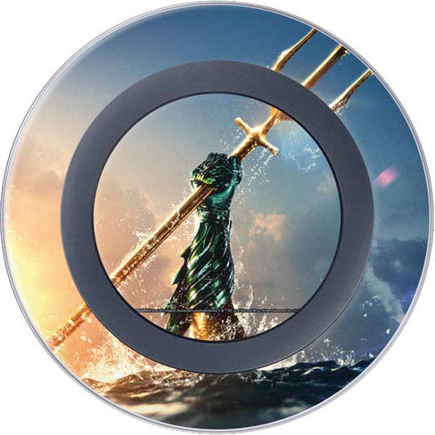 DC Comics Aquaman Movie Poster Trident Wireless Charger Skin