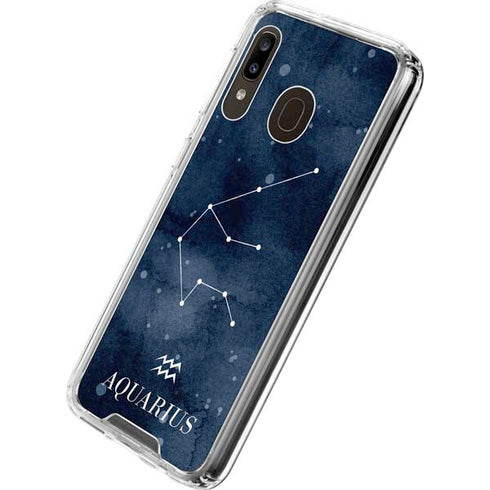 Aquarius Constellation Galaxy A30 Clear Case