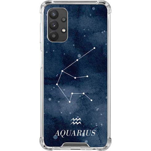 Aquarius Constellation Galaxy A32 5G Clear Case